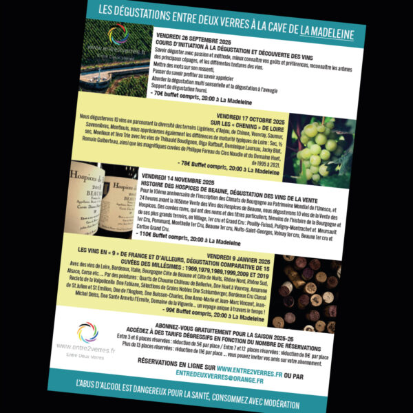 Dégustations à La Cave de Jules de La Madeleine