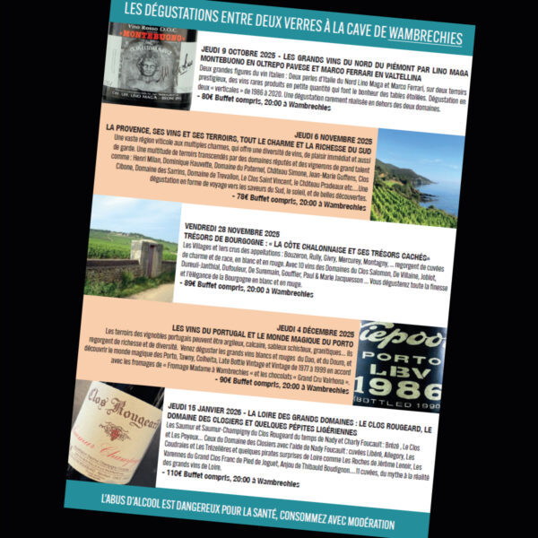 Dégustations à La Cave de Jules de Wambrechies